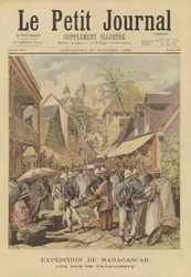 Französische Expedition nach Madagaskar. Eine Straße in Antananarivo